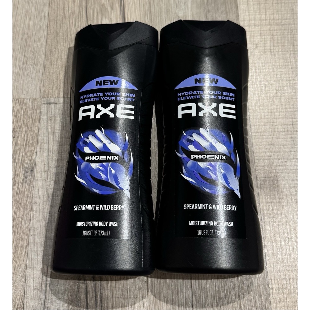 AXE Phoenix Spearmint & Wild Berry Hydrating Body Wash 16 fl oz 2 Pack